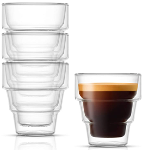 Best Glass Coffee Mugs - JoyJolt Pila Double-Walled Espresso Glasses